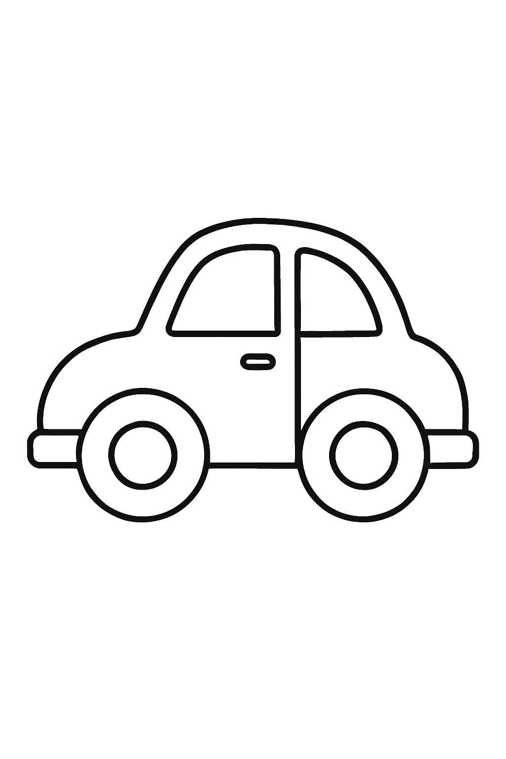 car coloring page with printable black and white line art.